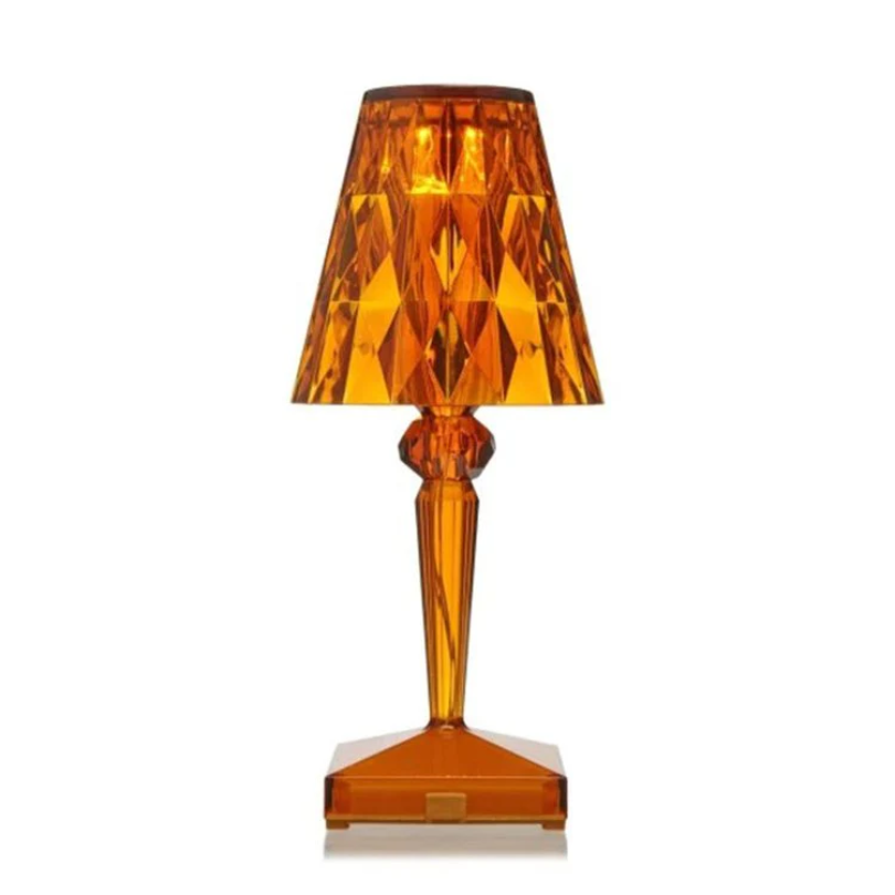 Chic Table Lamp with Crystal Design - CrystalLuxe-orange-The Livary