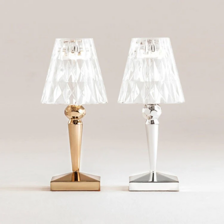 Chic Table Lamp with Crystal Design - CrystalLuxe-transparent-The Livary