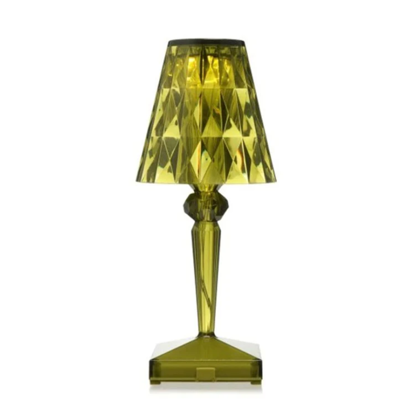 Chic Table Lamp with Crystal Design - CrystalLuxe-green-The Livary