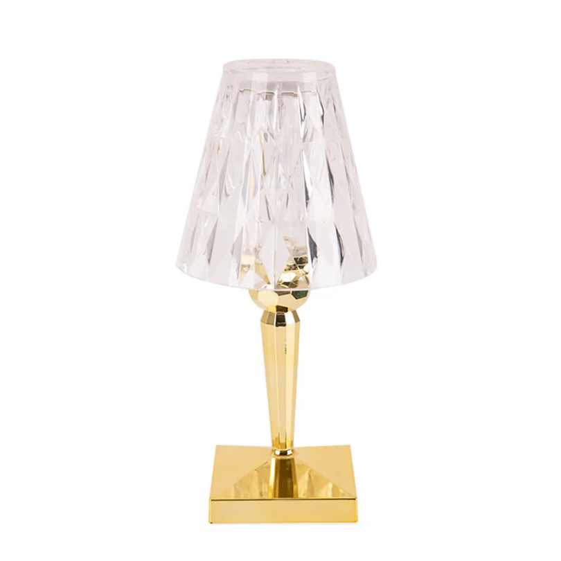 Chic Table Lamp with Crystal Design - CrystalLuxe-gold-The Livary