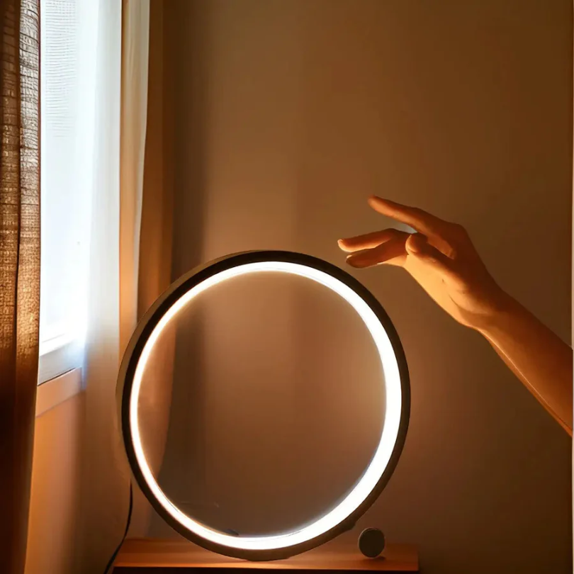 Dimmable LED Night Light - LumaCircle-black-1-The Livary