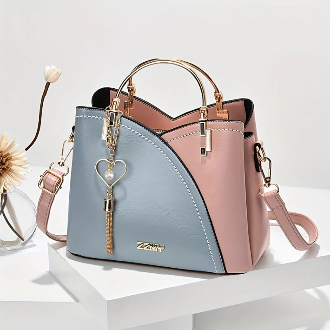 Chic Ladies Handbag - LuxeGrace-light blue-The Livary
