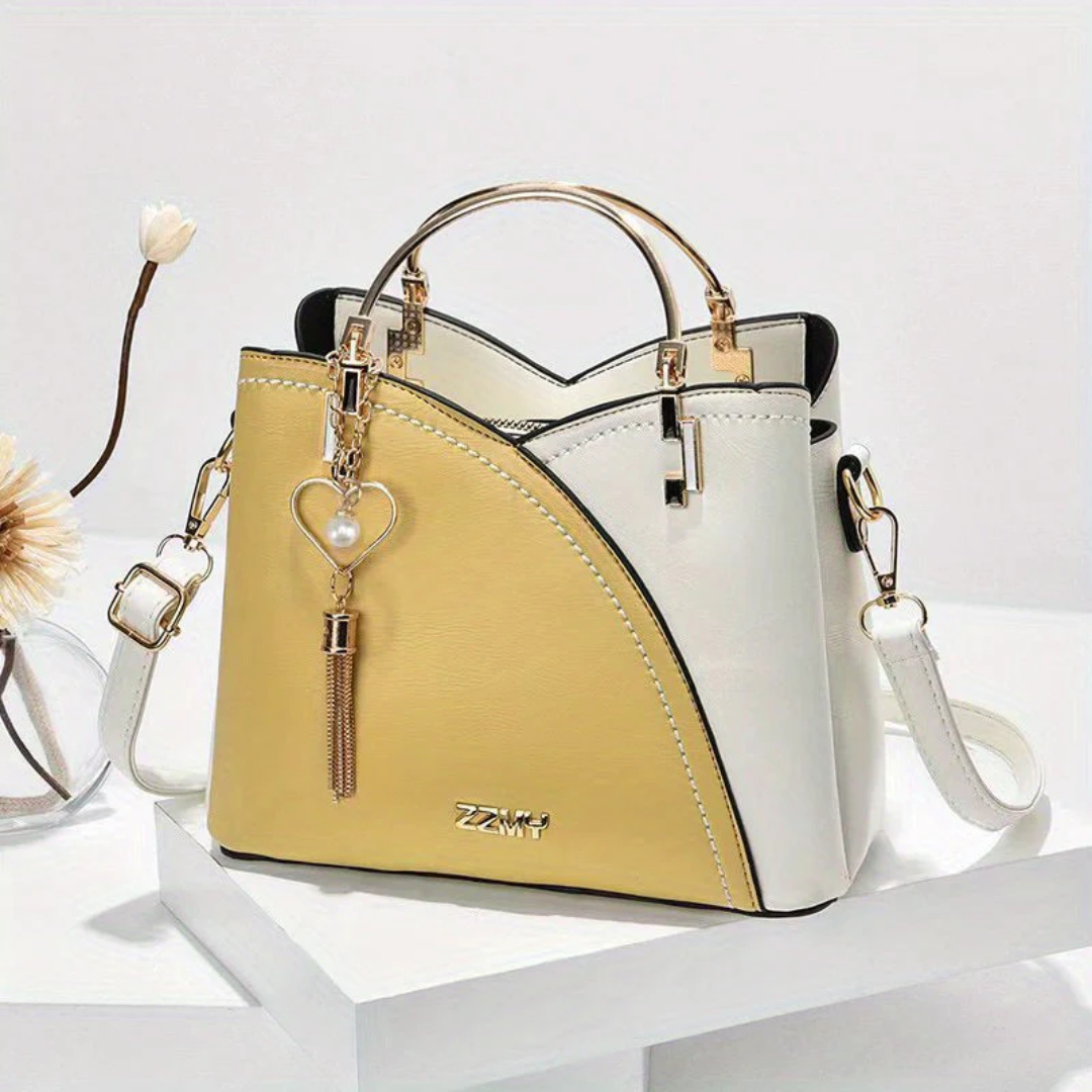Chic Ladies Handbag - LuxeGrace-yellow-The Livary