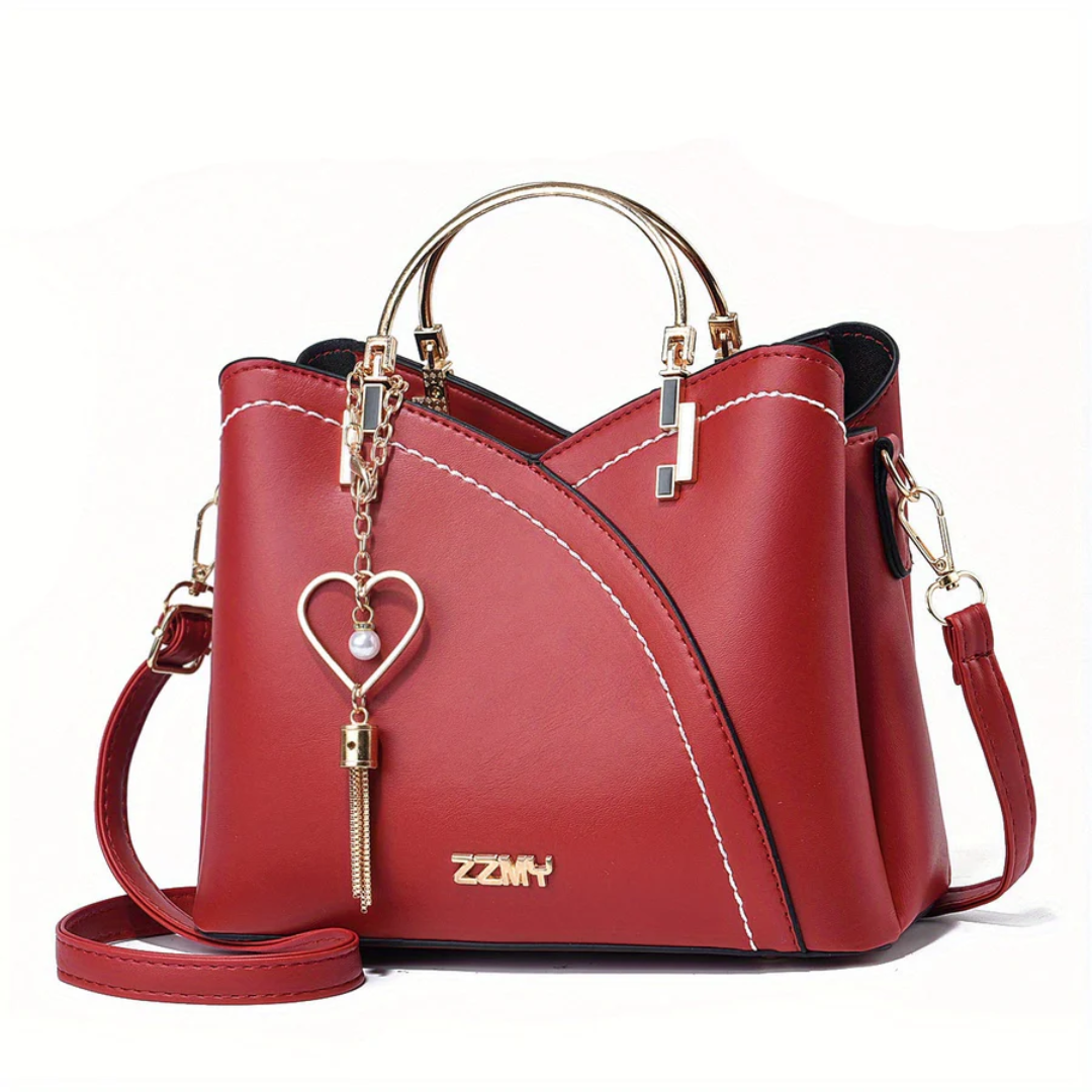 Chic Ladies Handbag - LuxeGrace-burgundy-The Livary