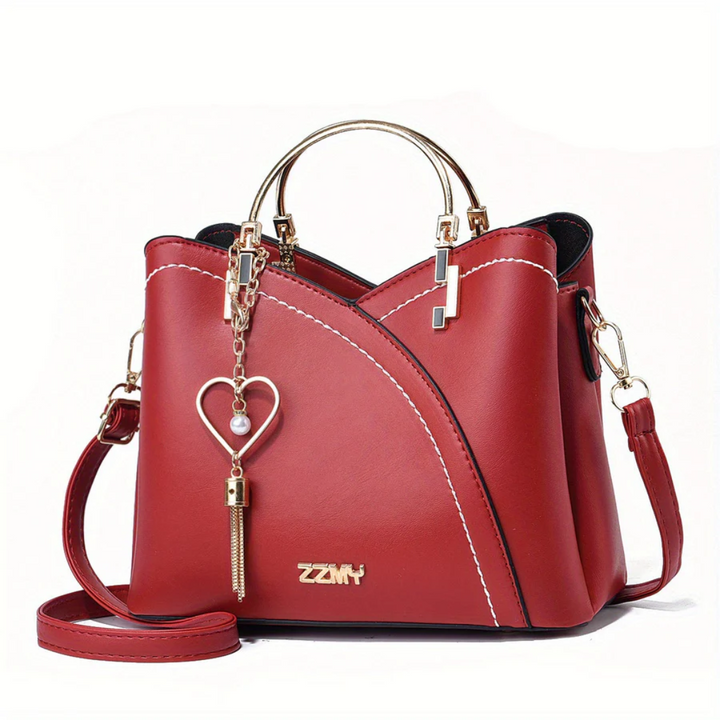 Chic Ladies Handbag - LuxeGrace-burgundy-The Livary
