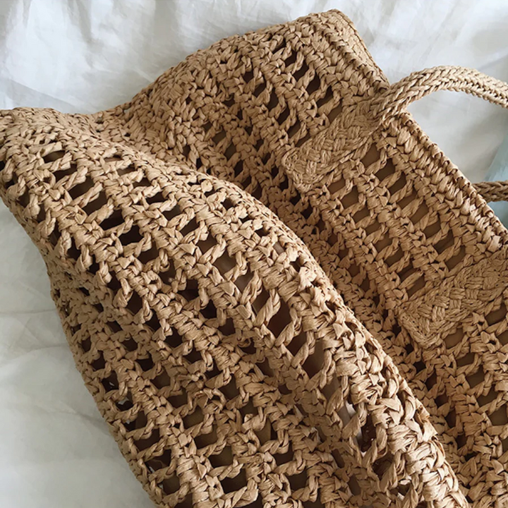 Stylish Woven Handbag for Women - BreezeTote-brown-The Livary