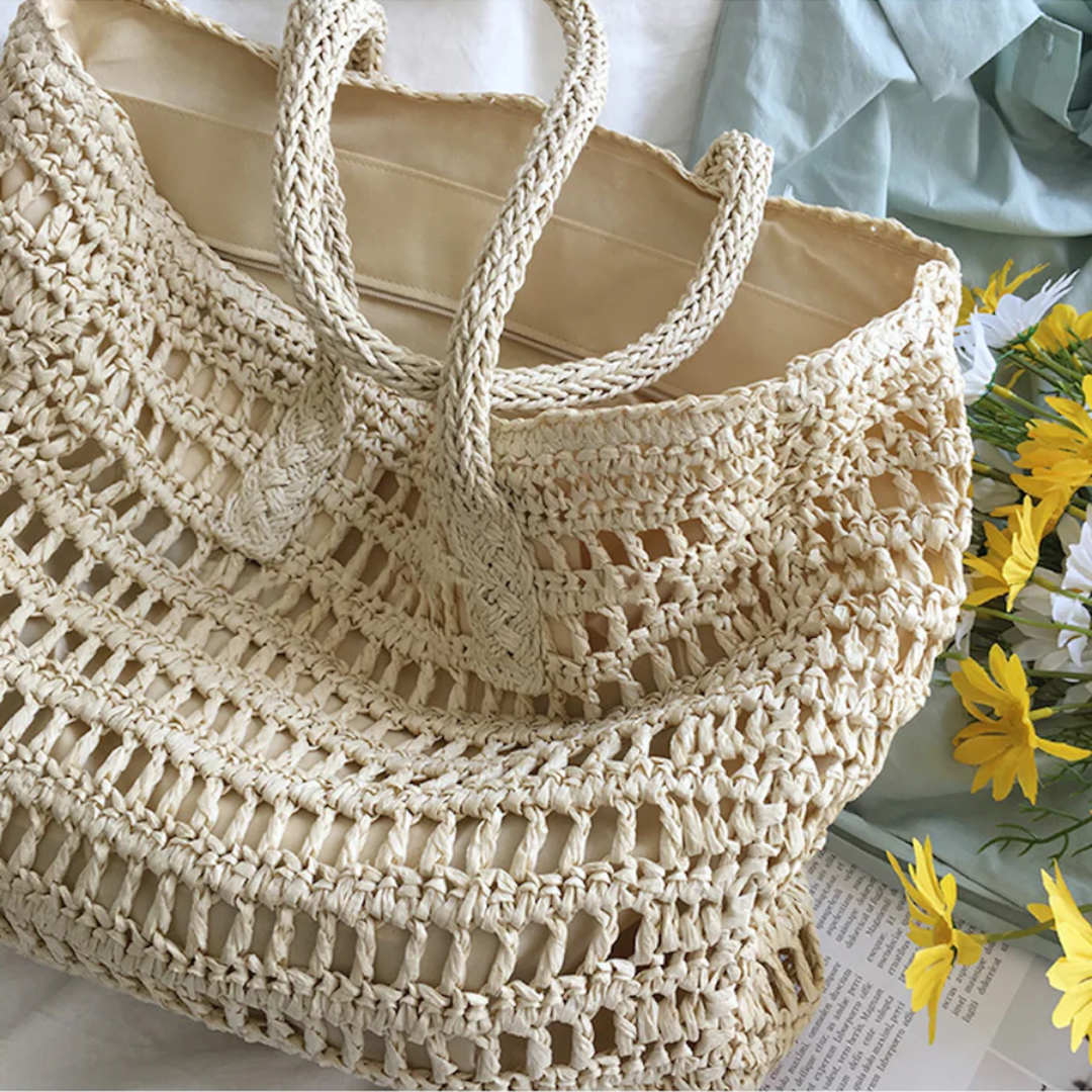 Stylish Woven Handbag for Women - BreezeTote-brown-The Livary