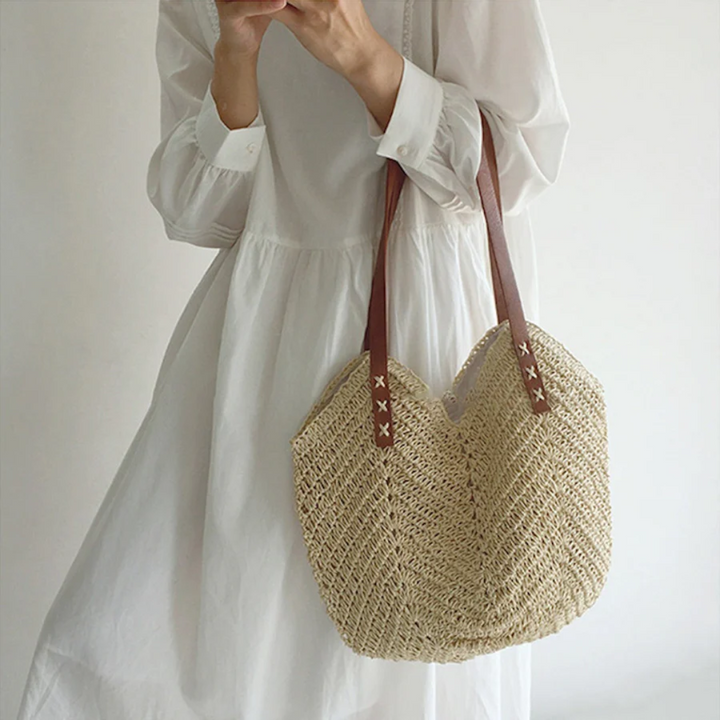 Stylish Shoulder Bag for Women - BreezeWoven-white-The Livary