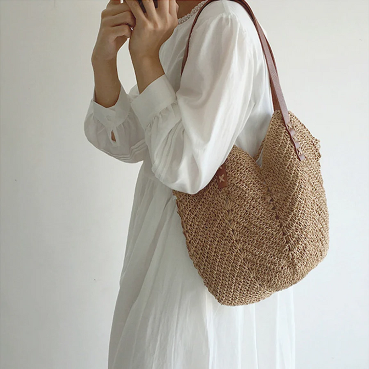 Stylish Shoulder Bag for Women - BreezeWoven-white-The Livary