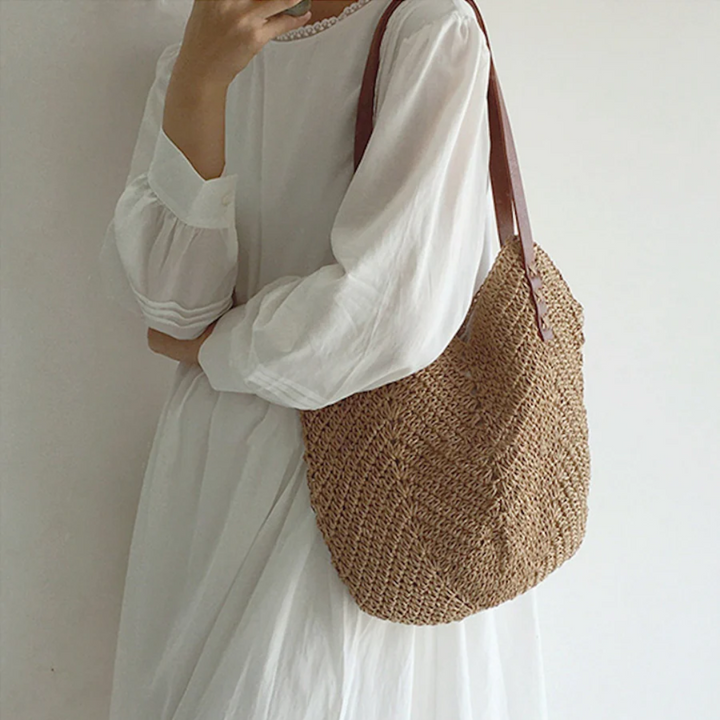 Stylish Shoulder Bag for Women - BreezeWoven-white-The Livary