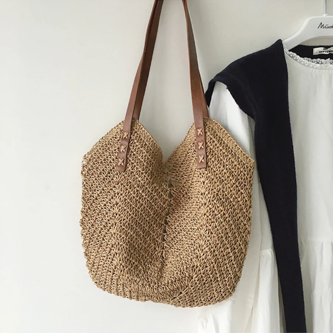 Stylish Shoulder Bag for Women - BreezeWoven-brown-The Livary