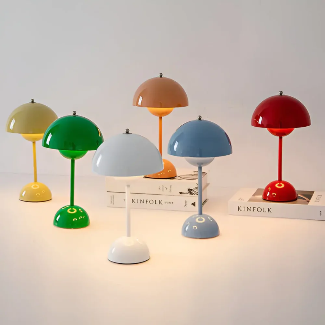 Scandinavian Table Lamp with Luminous Flair - NordicBeam-pink-The Livary