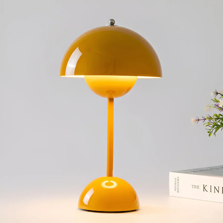 Scandinavian Table Lamp with Luminous Flair - NordicBeam-orange-The Livary
