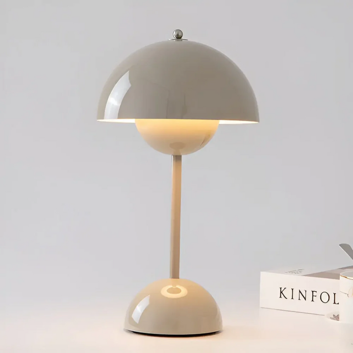 Scandinavian Table Lamp with Luminous Flair - NordicBeam-grey-The Livary