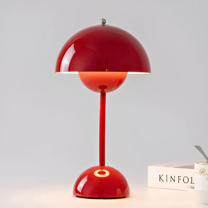 Scandinavian Table Lamp with Luminous Flair - NordicBeam-red-The Livary