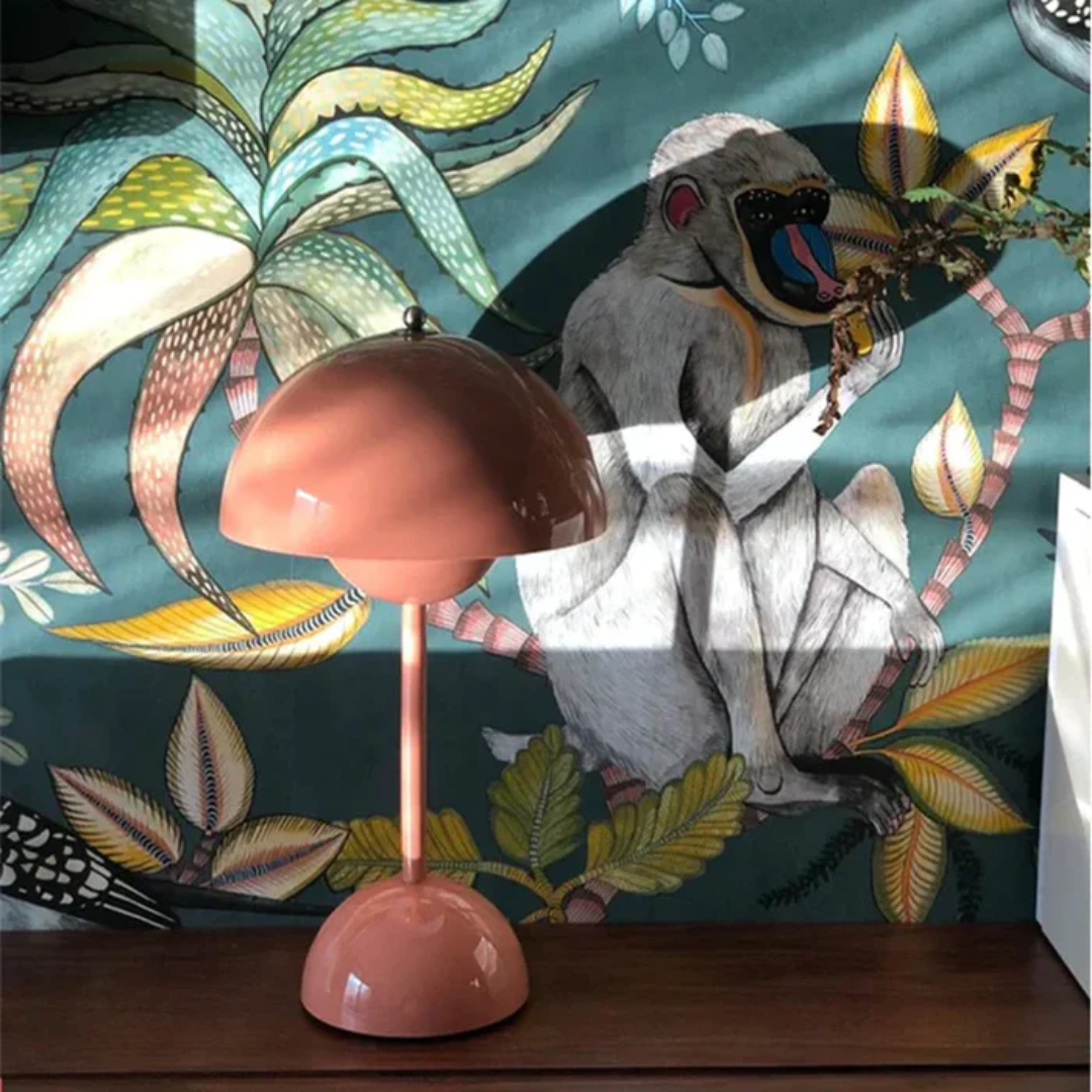 Scandinavian Table Lamp with Luminous Flair - NordicBeam-pink-The Livary