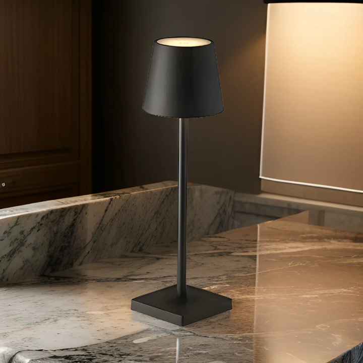 Multifunctional Wireless Rechargeable Table Lamp - NordicAura-black-1-The Livary