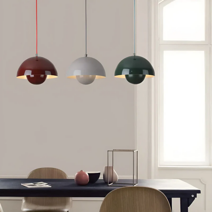 Scandinavian LED Pendant Lamp - NordicBlossom-pink-The Livary