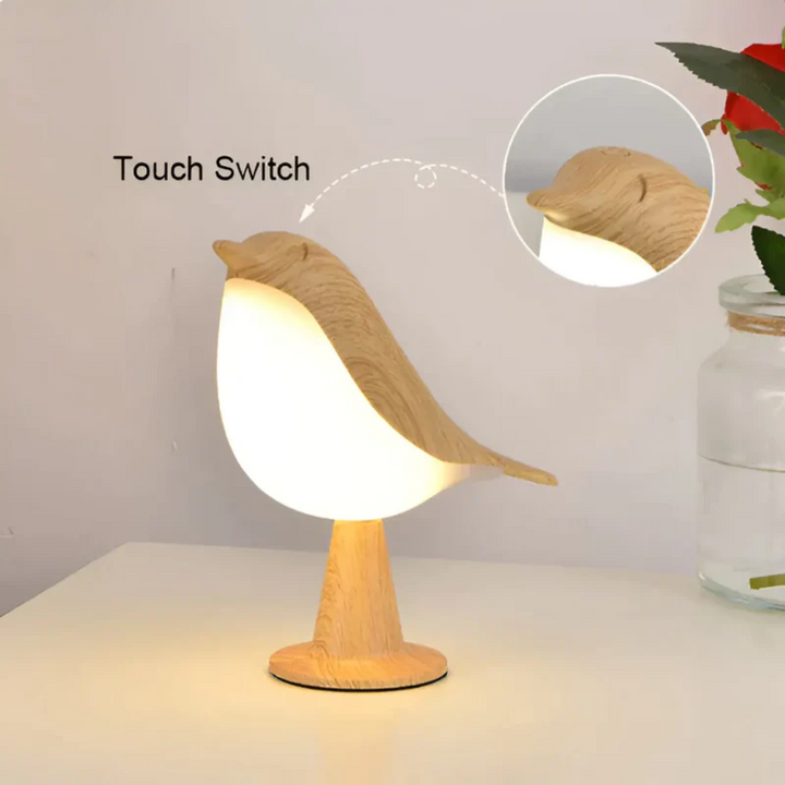 Stylish LED Bird Lamp with Touch Control and Aromatherapy - FeatherGlow-grey-The Livary