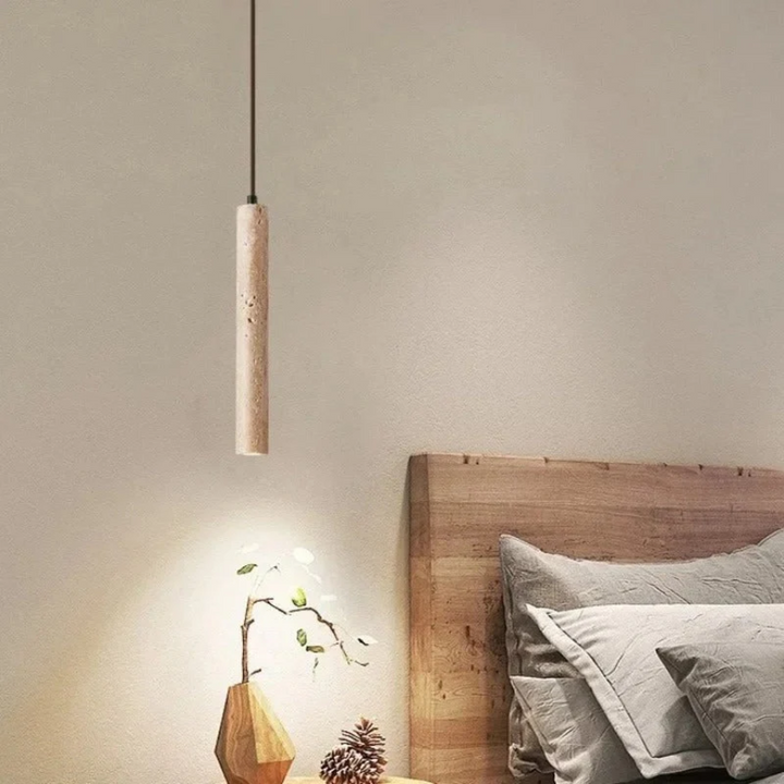 Minimalist Travertine Wabi-Sabi Style LED Chandelier - LumoLine