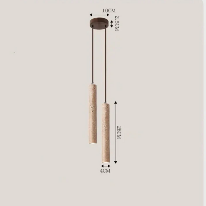 Minimalist Travertine Wabi-Sabi Style LED Chandelier - LumoLine