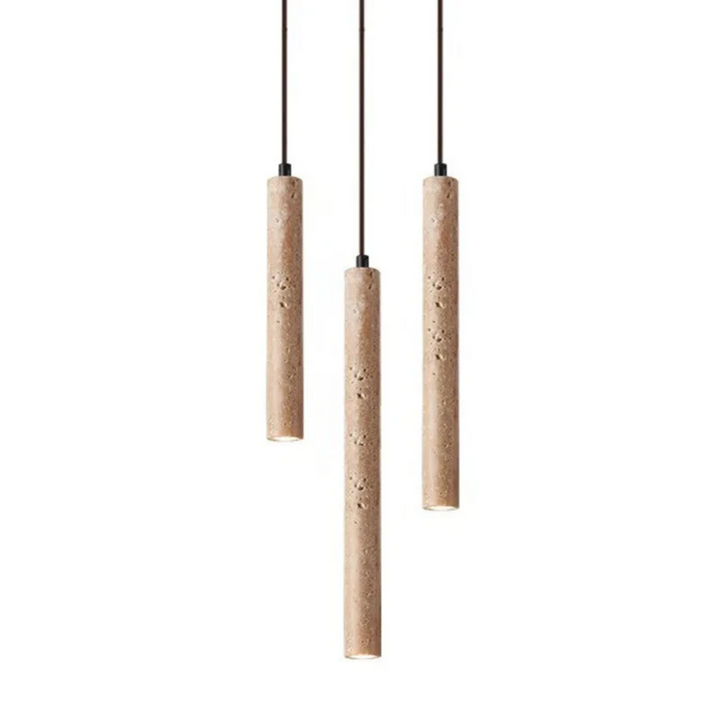 Minimalist Travertine Wabi-Sabi Style LED Chandelier - LumoLine
