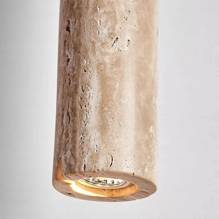 Minimalist Travertine Wabi-Sabi Style LED Chandelier - LumoLine