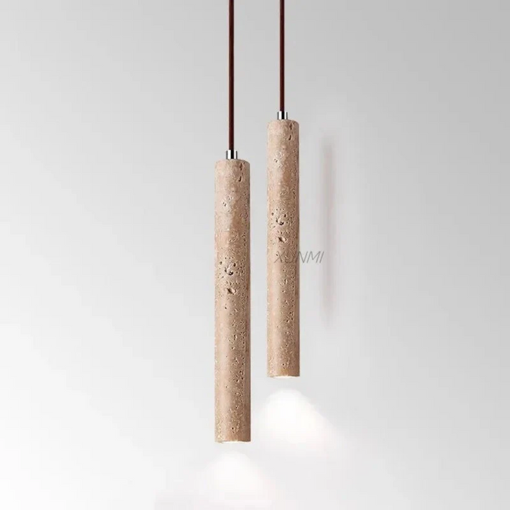 Minimalist Travertine Wabi-Sabi Style LED Chandelier - LumoLine