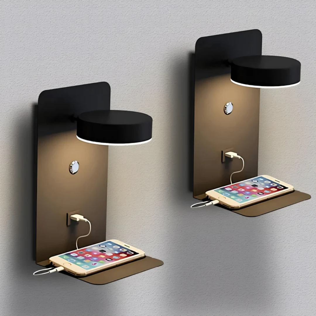 LED Wall Lamp - PowerGlow-black-EU-The Livary