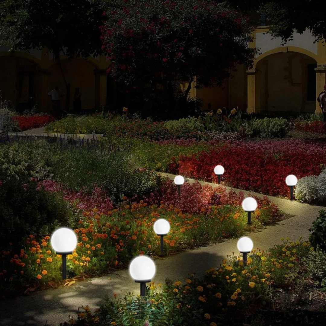 3 Pieces Waterproof LED Solar Garden Lights - SunLuxe Orbs-The Livary