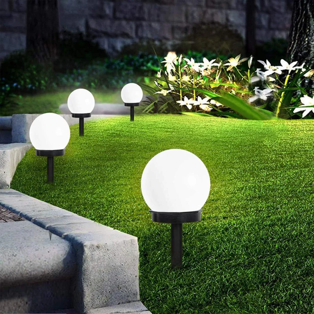 3 Pieces Waterproof LED Solar Garden Lights - SunLuxe Orbs-The Livary
