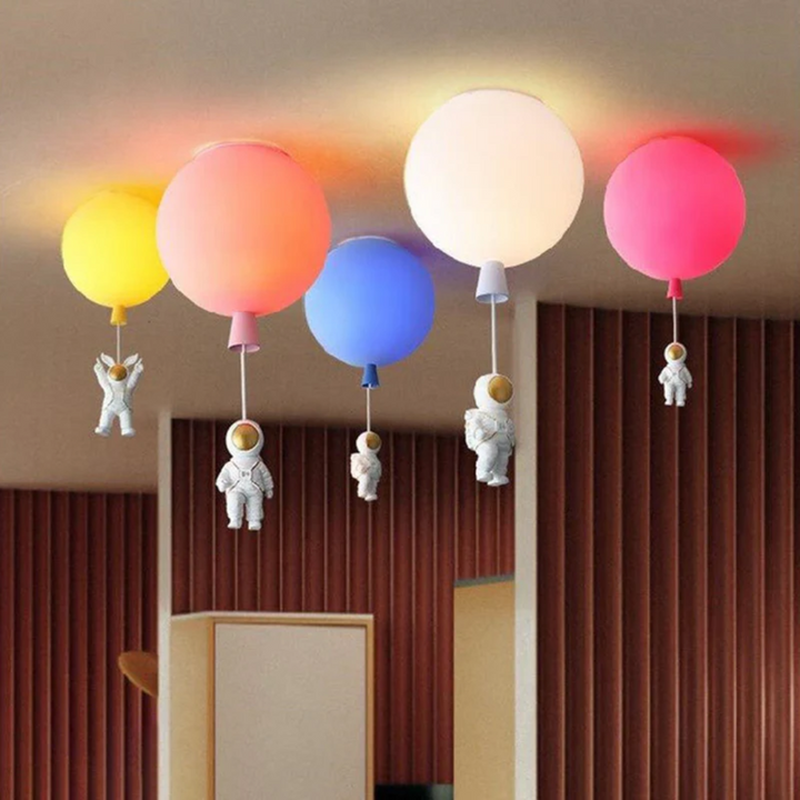 Trendy Moon/Astronaut Children's Room LED Ceiling Light - CosmoGlow