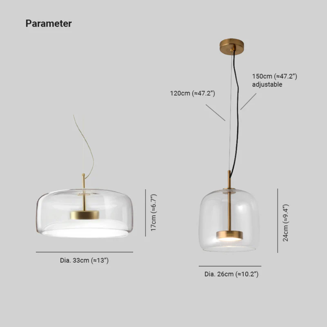 Retro LED Pendant Lamp - VintageGlow-Amber-9.84 inches-Warm white-The Livary