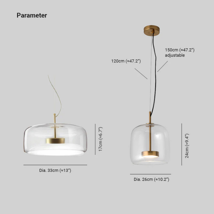 Retro LED Pendant Lamp - VintageGlow-Amber-9.84 inches-Warm white-The Livary