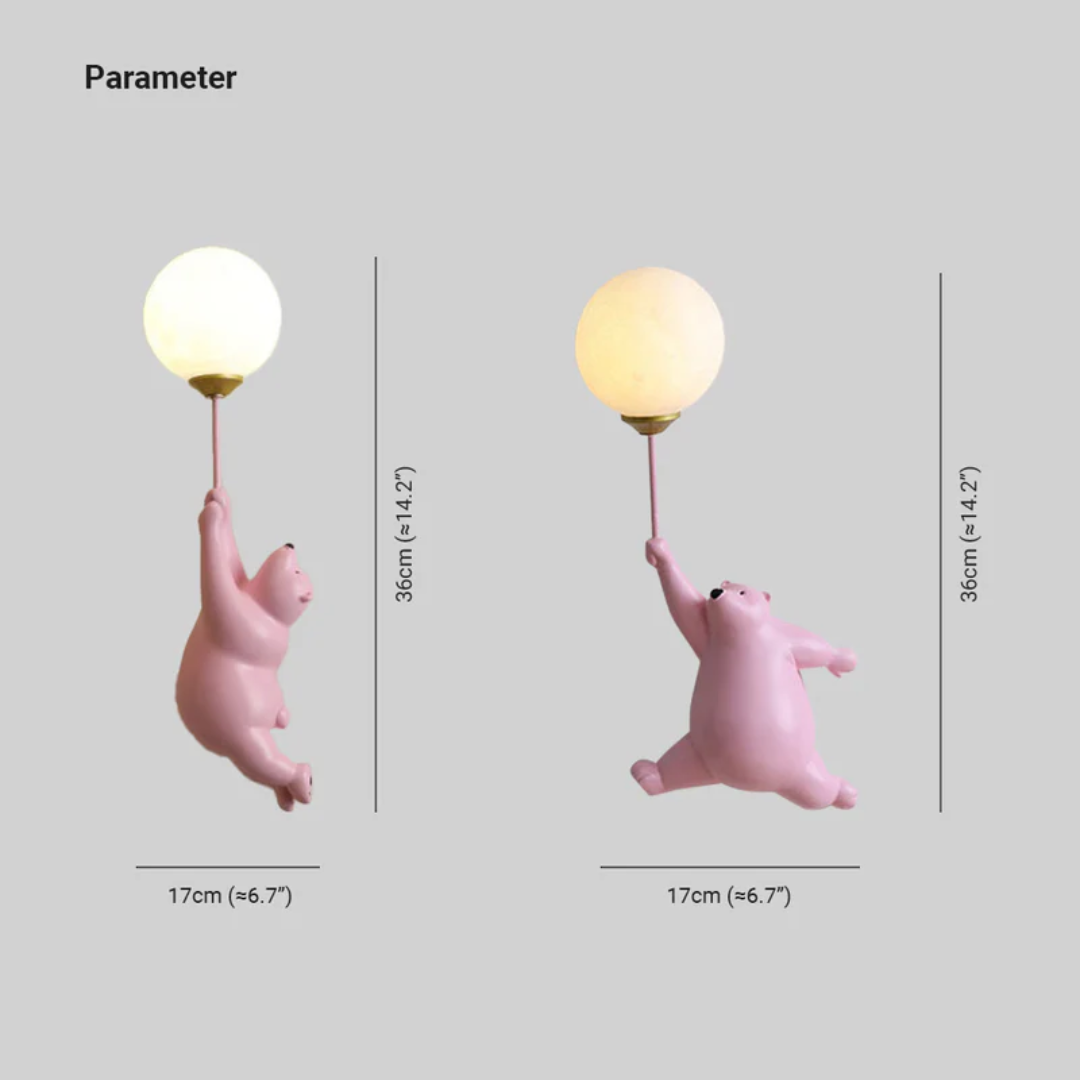 Design Beer LED Wall Lamp - TeddyGlow-white-A-The Livary