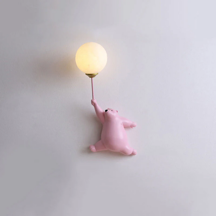 Design Beer LED Wall Lamp - TeddyGlow-pink-A-The Livary