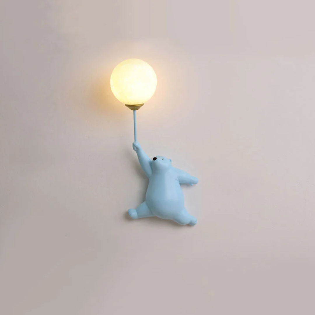 Design Beer LED Wall Lamp - TeddyGlow-blue-A-The Livary