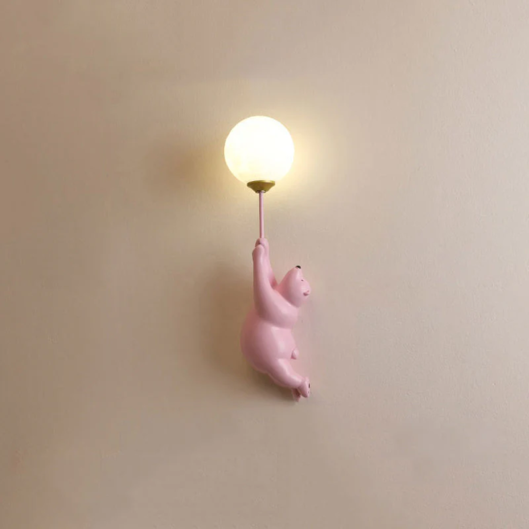 Design Beer LED Wall Lamp - TeddyGlow-pink-B-The Livary