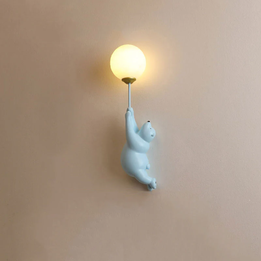 Design Beer LED Wall Lamp - TeddyGlow-blue-B-The Livary