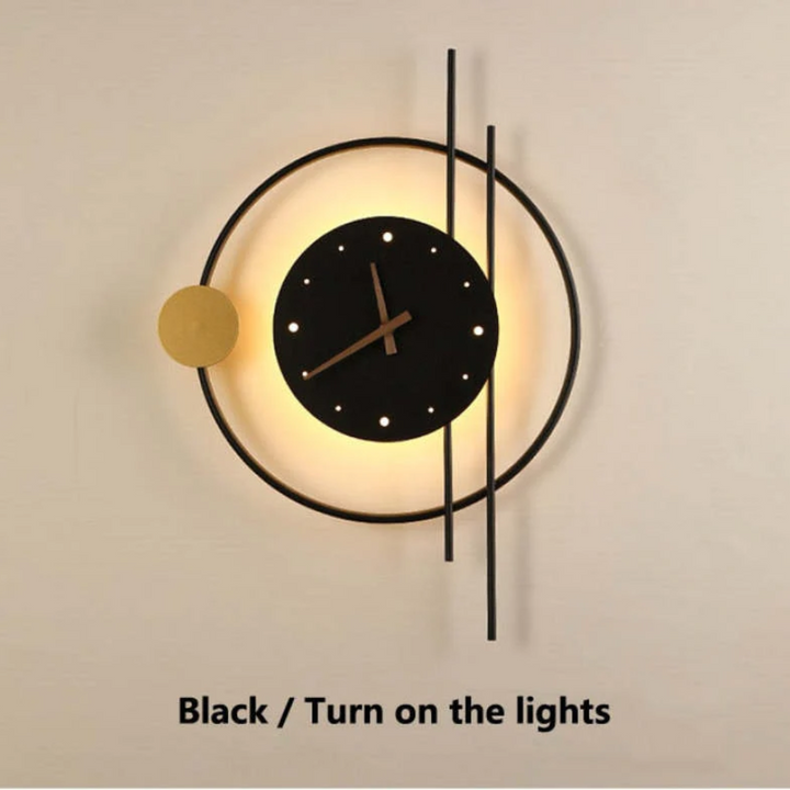 Modern LED wall clock lamp - Chronos