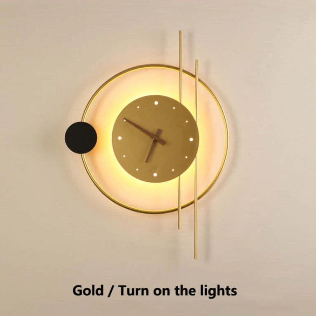 Modern LED wall clock lamp - Chronos