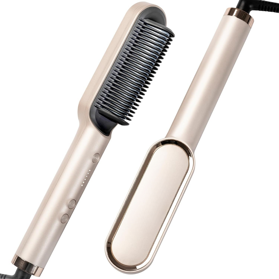 Hair Styler Brush – 5 Heat Settings, Fast Heating-Gold-The Livary