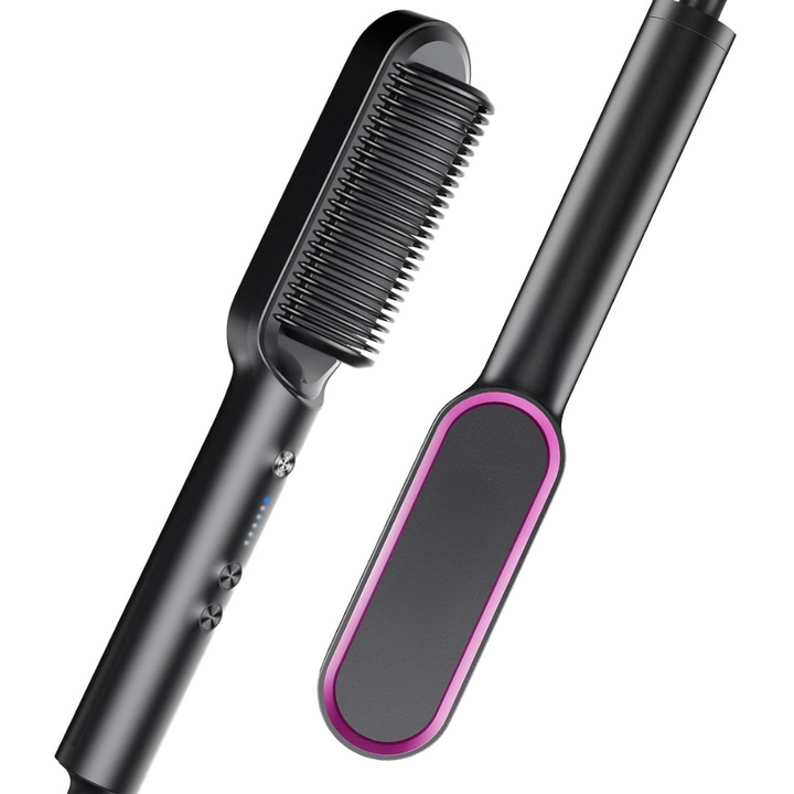 Hair Styler Brush – 5 Heat Settings, Fast Heating-Black-The Livary