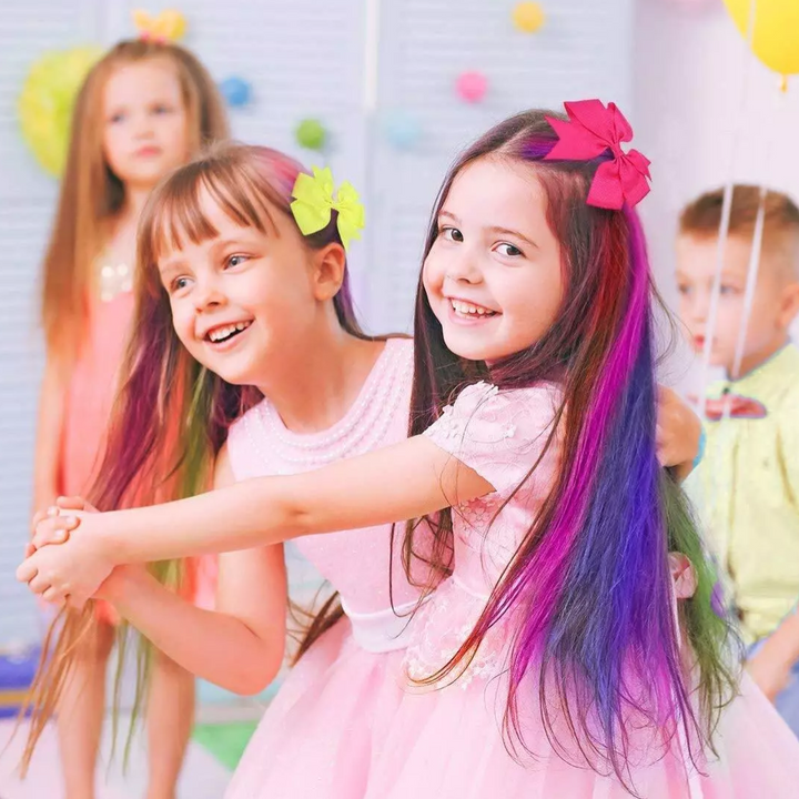 Washable Hair Chalk Comb – Fun Temporary Hair Colour-Blue-Yellow-Purple-Red-Green-Pink-The Livary