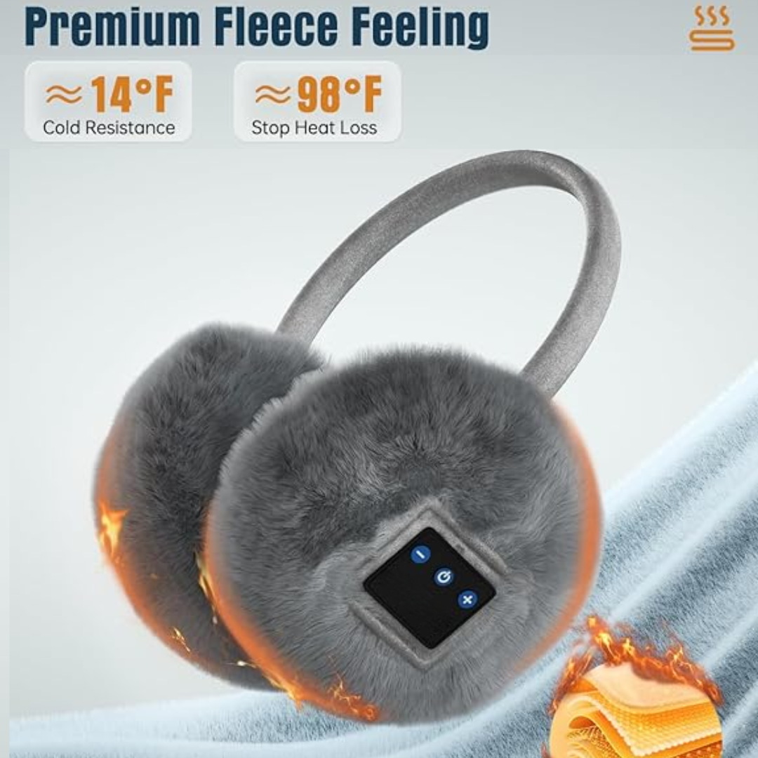 Winter Bluetooth Ear Warmers - CozyGrooves-Black-The Livary