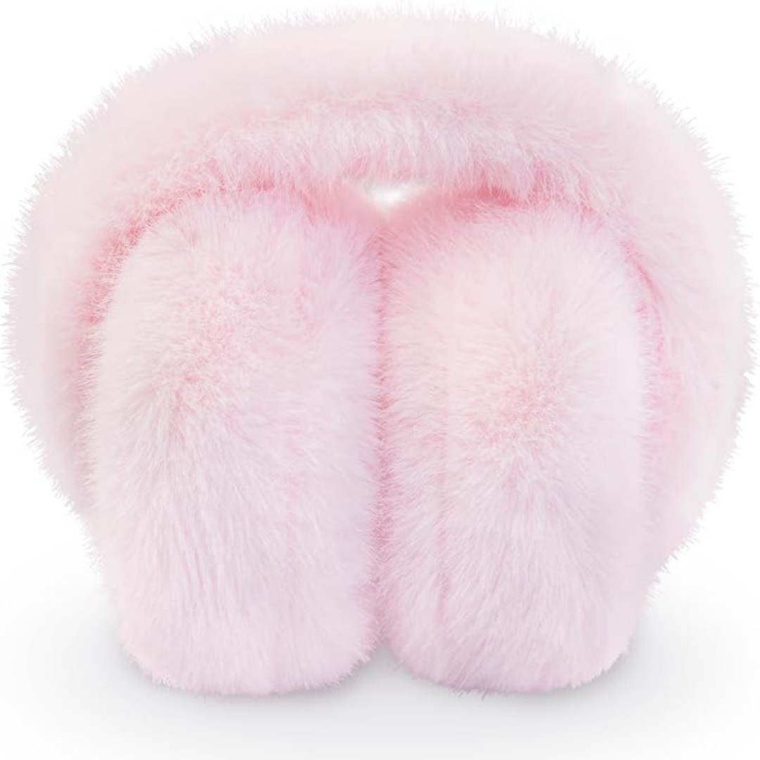 Fluffy Foldable Faux Fur Winter Ear Warmers - FauxSnugs-White-The Livary