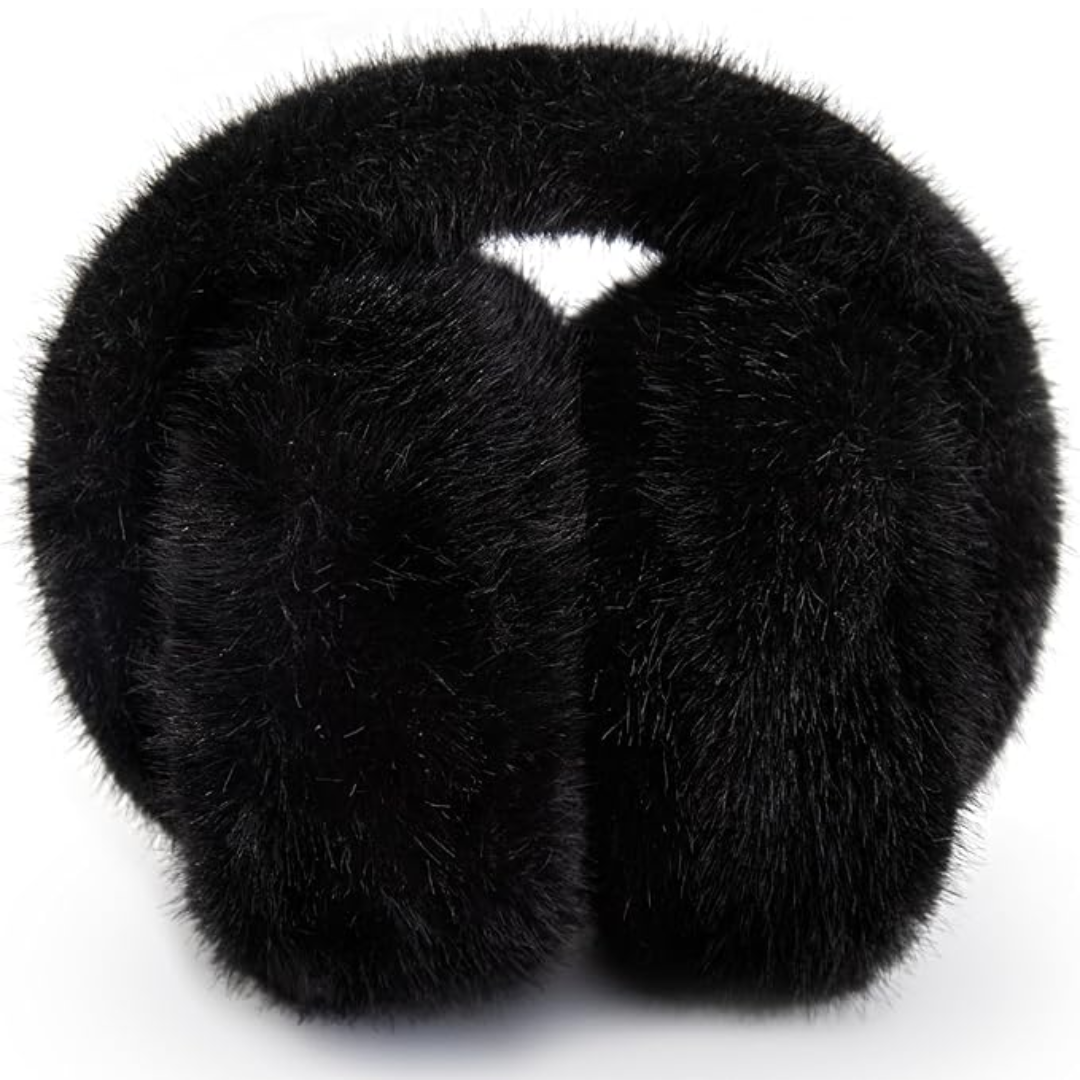 Fluffy Foldable Faux Fur Winter Ear Warmers - FauxSnugs-White-The Livary