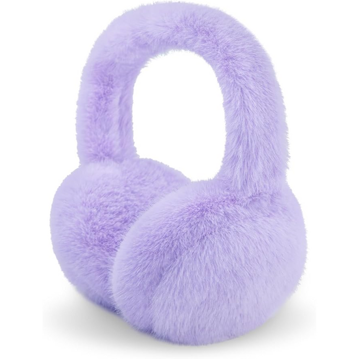 Fluffy Foldable Faux Fur Winter Ear Warmers - FauxSnugs-Purple-The Livary