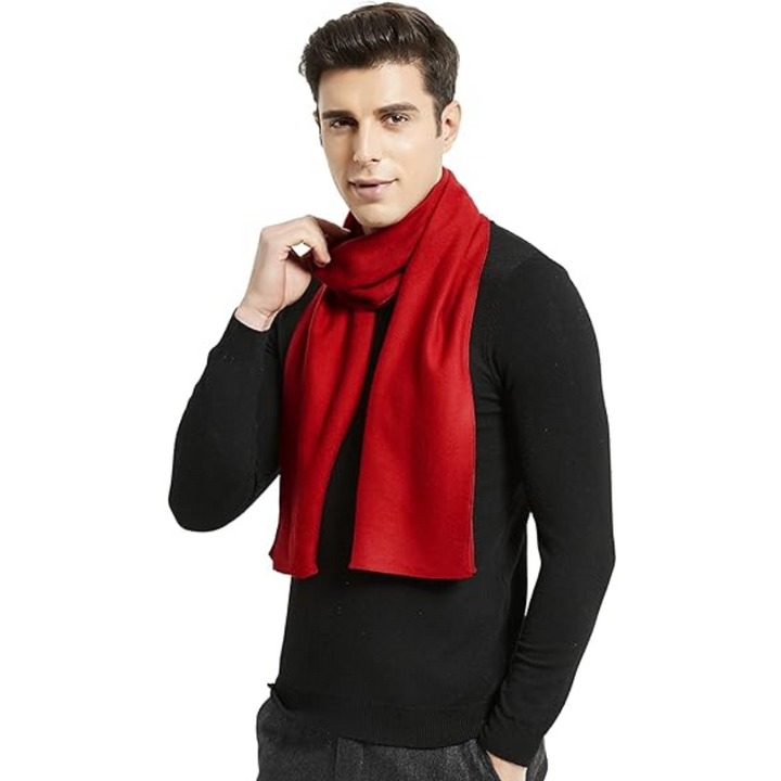 Cashmere Winter Scarf for Men - Ryan-Red-The Livary