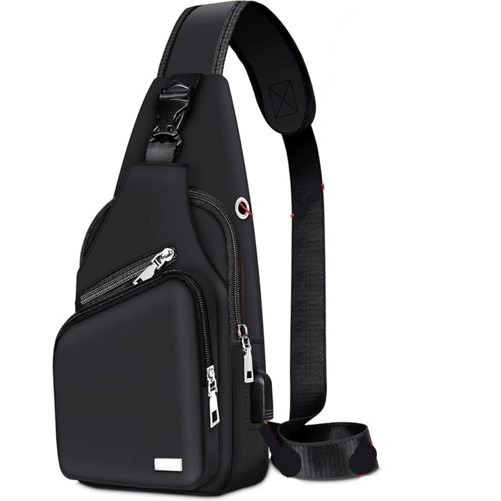 Multifunctional Waterproof Sling Bag - WaveSling-Black-The Livary